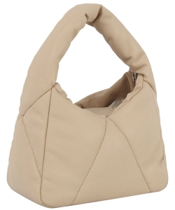 Stylish Smooth Handle Shoulder Bag JY-0479 TAUPE